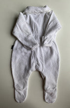 Load image into Gallery viewer, Bonds baby size 0-3 months white Terry towelling collared wondersuit, VGUC
