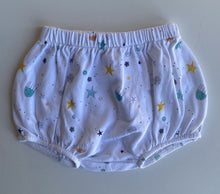 Load image into Gallery viewer, Goldie + Ace baby size 3-6 months white bloomers pants undersea, VGUC
