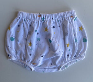 Goldie + Ace baby size 3-6 months white bloomers pants undersea, VGUC