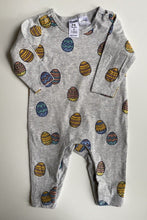 Load image into Gallery viewer, Cotton On baby size 3-6 months grey one-piece Easter eggs, EUC
