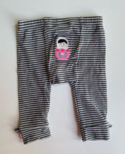 Load image into Gallery viewer, Sprout baby girl size 0-3 months grey stripe leggings pants babushka, VGUC
