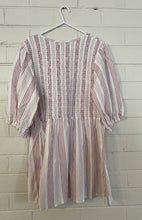 Load image into Gallery viewer, Target Maternity women&#39;s size 16 pink white stripe smocked tunic top, BNWT
