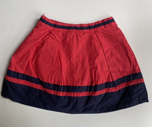 Load image into Gallery viewer, Jacadi kids girls size 6 years red navy pleated skirt, VGUC
