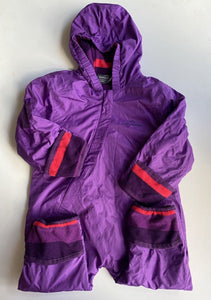 Kathmandu baby size 12-18 months purple hooded zip up snowsuit warm, VGUC