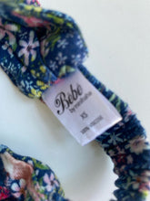 Load image into Gallery viewer, Bebe by Minihaha baby girl size XS blue floral headband bow, VGUC
