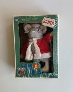 Sam & Julia The Mouse Mansion Santa 12cm soft toy mouse 18m+, BNWT