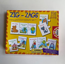 Load image into Gallery viewer, ZIG-ZAGS kids learning game ages 4-7 years 36 piece puzzle sequence, VGUC
