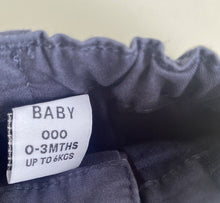 Load image into Gallery viewer, Target baby boy size 0-3 months navy blue chino pull on pants, VGUC
