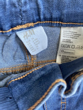 Load image into Gallery viewer, H&amp;M baby size 6-12 months blue denim stretch pull on jeans pants, VGUC
