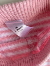 Load image into Gallery viewer, Target baby girl size 0-3 months x2 pairs knit pink grey stripe leggings, VGUC
