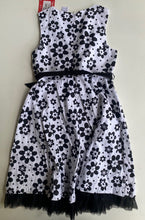 Load image into Gallery viewer, Ollie&#39;s Place kids girls size 8 black white floral tulle dress, BNWT
