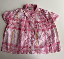 Load image into Gallery viewer, Burberry kids girls toddler size 2 years pink check button up shirt, VGUC
