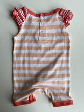 Load image into Gallery viewer, Paul Frank baby girl size 0-3 months pink stripe one-piece monkey, VGUC
