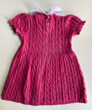 Load image into Gallery viewer, Ralph Lauren baby girl size 18-24 months pink cable knit wool blend dress, VGUC
