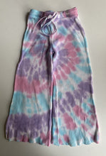 Load image into Gallery viewer, Ghanda kids girls size 3-4 pink purple waffle flared pants, VGUC
