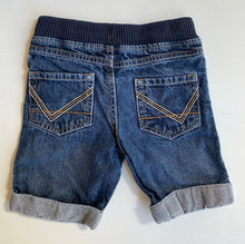 Load image into Gallery viewer, Pumpkin Patch kids boys size 4 blue denim pull on adjustable waist shorts, GUC
