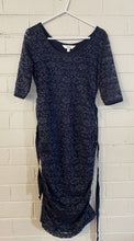 Load image into Gallery viewer, Ripe Women&#39;s size XS navy blue lace long sleeve fitted dress, EUC
