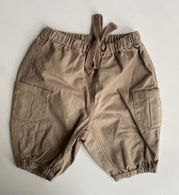 Load image into Gallery viewer, Seed baby size 0-3 months brown elastic waist cargo pants, VGUC
