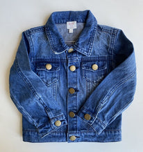 Load image into Gallery viewer, Gem Look baby size 18-24 months blue denim button up jacket, VGUC
