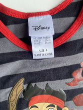 Load image into Gallery viewer, Disney kids boys size 4 grey stripe tank top Jake the Pirate, VGUC
