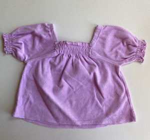 Cotton On Kids girls toddler size 3 purple Terry towelling top, VGUC