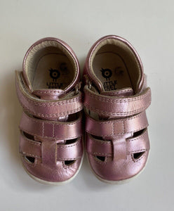 Old Soles kids girls toddler size EUR 20 pink metallic strappy shoes, VGUC