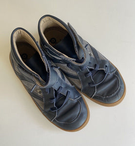 Old Soles kids boys size EUR 32/US 1 blue pull on boots shoes, VGUC