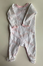 Load image into Gallery viewer, Bonds baby size 0-3 months white pink birds wrap one-piece, VGUC
