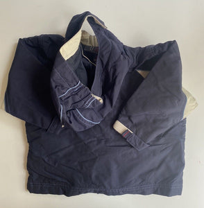 Next kids toddler size 2 years navy blue hooded light jacket zip, VGUC