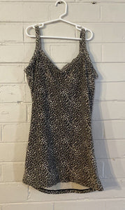 Edited Body women's size 12 maternity feeding singlet brown leopard print VGUC