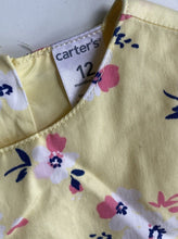 Load image into Gallery viewer, Carter&#39;s baby girl size 9-12 months yellow pink floral party dress, VGUC
