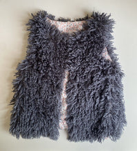 Load image into Gallery viewer, Milkshake kids girls size 8 grey fluffy vest, VGUC
