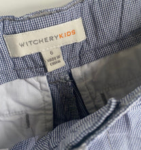 Load image into Gallery viewer, Witchery Kids boys size 6 blue check chino shorts, VGUC
