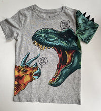 Load image into Gallery viewer, Target kids boys size 6 grey marle t-shirt dinosaurs, EUC
