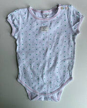 Load image into Gallery viewer, Country Road baby girl size 6-12 months white pink green stars bodysuit, GUC
