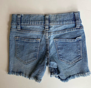 Vigoss kids girls size 4 blue denim cut off shorts, VGUC