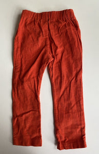 Pear & Bear kids girls size 4 orange cord high waisted pants, GUC