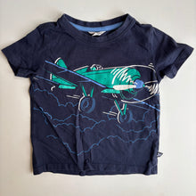 Load image into Gallery viewer, Milkshake kids boys toddler size 3 navy blue t-shirt plane, VGUC
