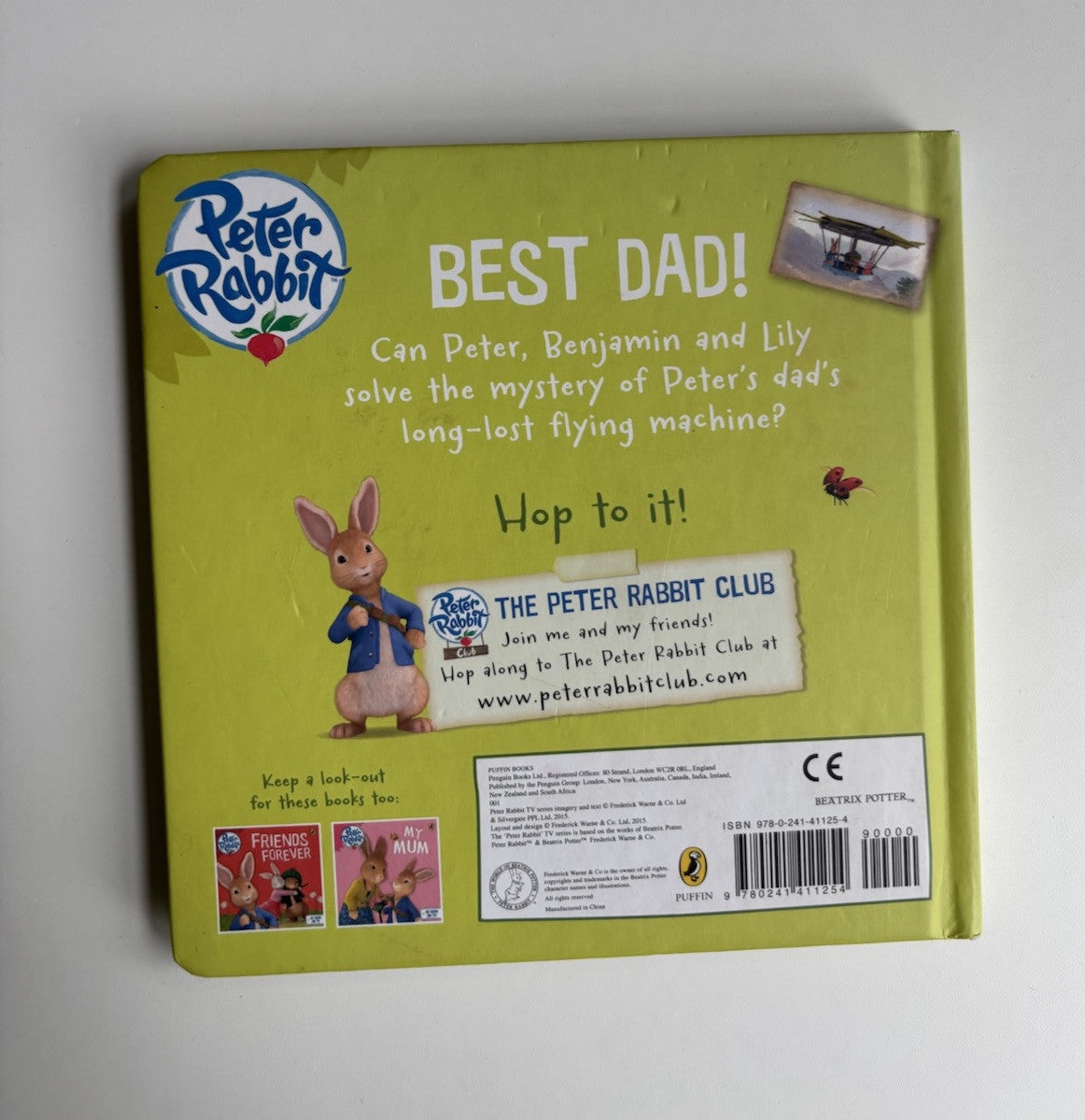 Peter Rabbit Best Dad! based on TV series kids board book, VGUC