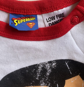 Superbaby baby boy size 3-6 months Superman long sleeve bodysuit, VGUC