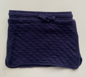 Seed kids girls size 5 navy blue quilted mini skirt elastic waist, EUC