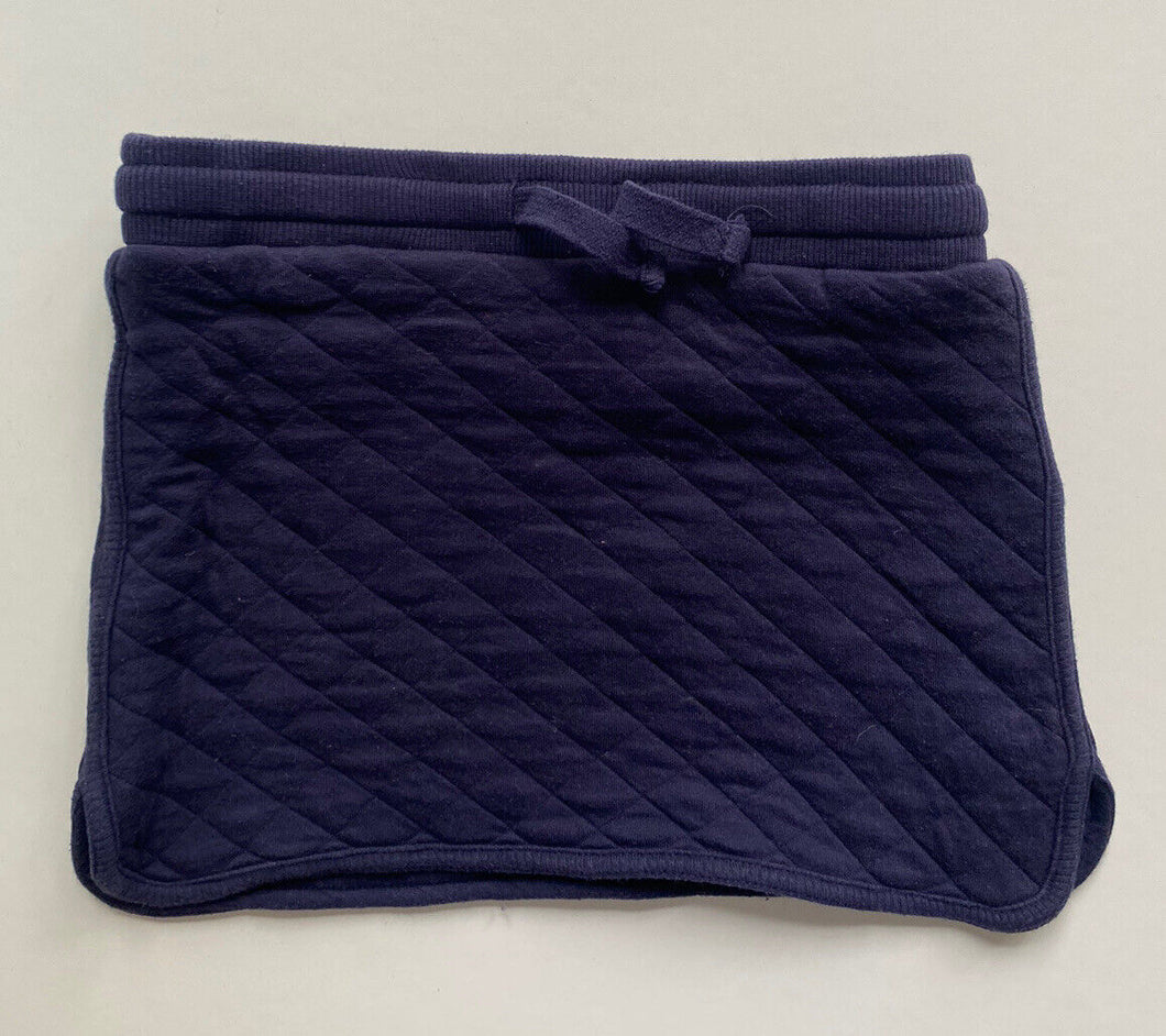 Seed kids girls size 5 navy blue quilted mini skirt elastic waist, EUC