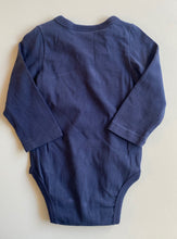 Load image into Gallery viewer, Sprout baby size 0-3 months navy blue long sleeve bodysuit arrows, VGUC
