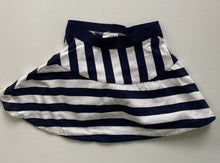 Load image into Gallery viewer, Seed kids girls size 4 navy blue white stripe circle skirt elastic waist, VGUC
