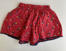 Load image into Gallery viewer, Target kids girls size 7 red pink shorts toucan birds cotton Summer, VGUC
