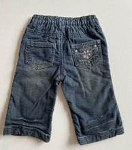 Load image into Gallery viewer, 3Pommes baby girl size 3-6 months navy denim pull on jeans pants, BNWT
