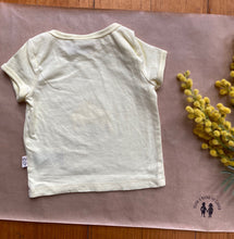 Load image into Gallery viewer, Peter Alexander baby size 0-3 months organic cotton yellow bun t-shirt, EUC
