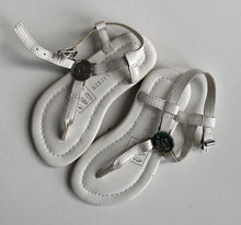 Load image into Gallery viewer, Ralph Lauren baby girl size US 6/EUR 22 white sandals shoes buckle, EUC
