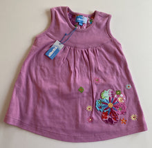 Load image into Gallery viewer, Albetta baby girl size 6-12 months purple sleeveless floral dress
