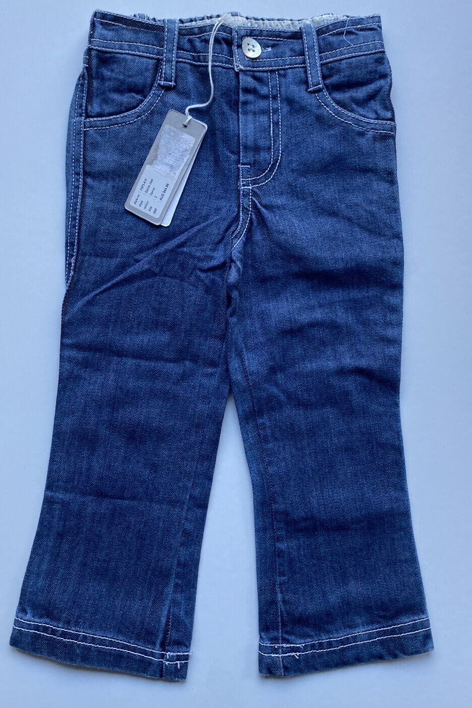 NEW Purebaby baby size 18-24 months blue denim jeans pants pull on, BNWT